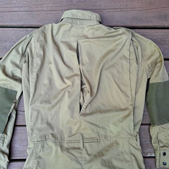 What Price Glory Military Jacket Beige Men Size Large 36 Elbow Patches VTG - Picture 10 of 11